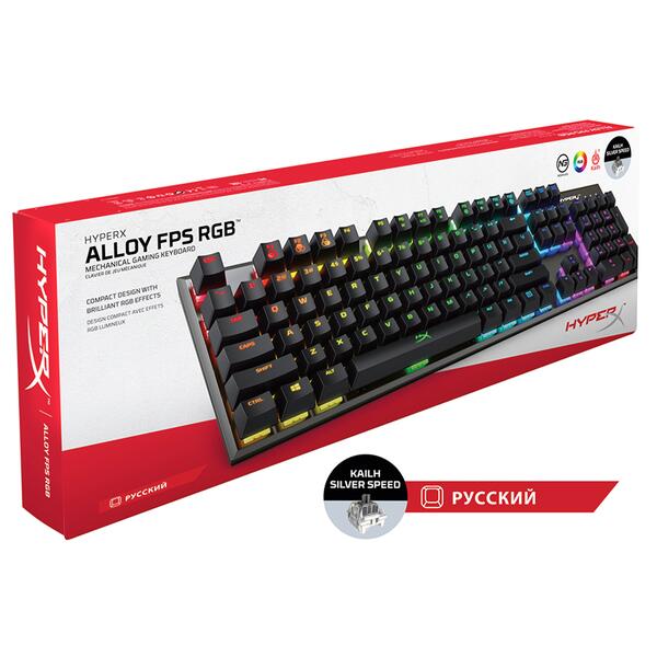 Клавиатура HyperX Alloy FPS RGB Kailh Silver Speed